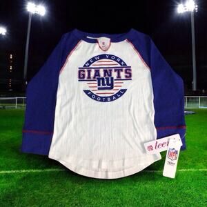 NEW YORK GIANTS NFL TEENS TEAM APPAREL Long Sleeve V Neck MSRP $27.99 Small 6